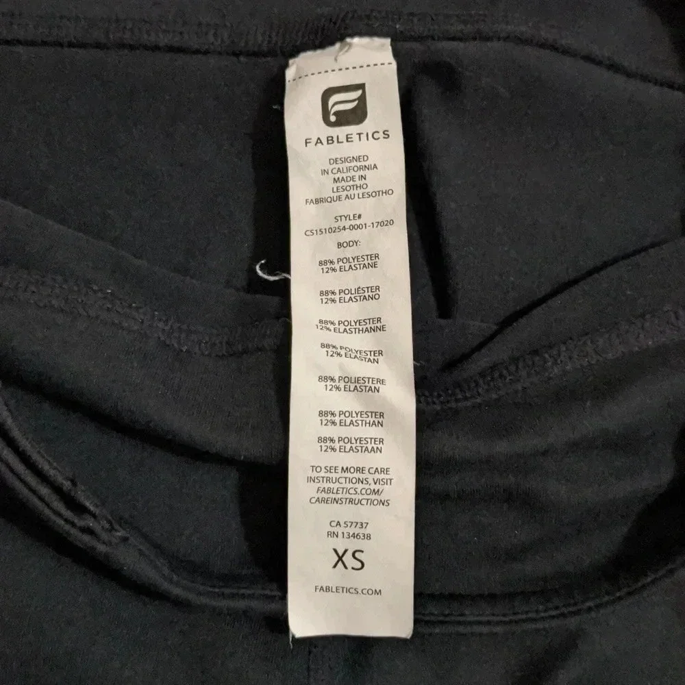 FABLETICS Define PowerHold Mid-Rise Capri, Color Black Size XS - Picture 14 of 14